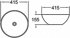 SantiLine Раковина накладная 41.5 SL-1039 белая – фотография-2